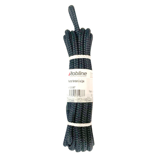 Robline, Fenderlina Flätad Navy 2-Pack, 6mm X 1,5M