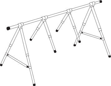 NOA, A-stativ 6 meter, Aluminium, 3,2 m benlängd