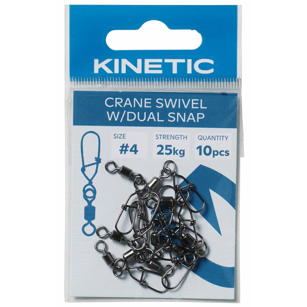 Kinetic, Crane Svirvel Med Spänne Stl. #4 10St.