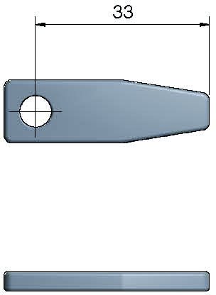 Roca-skena 2,5" kort, rak