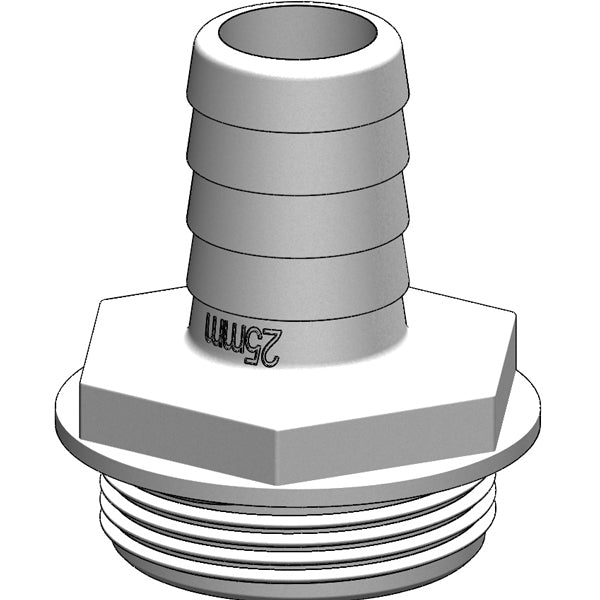 Trudesign, Slangstos 1 1/2" 25mm Vit, Till Y-Ventil