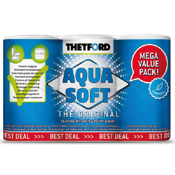 Thetford, Toalettpapper Aqua Soft Mega Value Pack