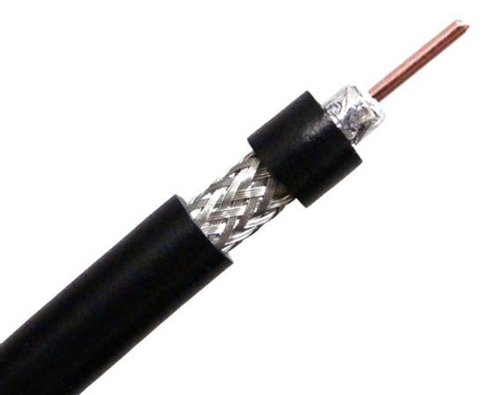 1852, Vhf-Kabel Rg58 Super Low Loss Svart, 6mm