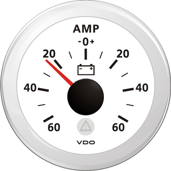 SeaTec, Vdo Amp.Meter 60A, Vit Ø52mm