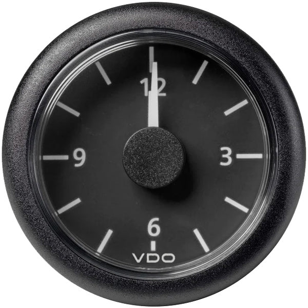 SeaTec, Vdo Klocka 12V, Svart Ø52mm