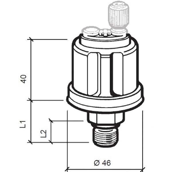 SeaTec, Vdo Sensor Oljetryck 5 Bar, M18X1,5