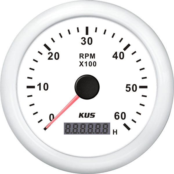 KUS, Varvmätare Till Diesel Vit, 0-6000