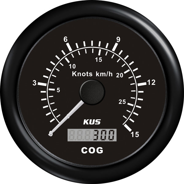 Kus, GPS Speed ​​​​0-15 knop, svart, med 32-kanals antenn, Ø 85,0 mm