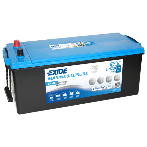 Exide, Dual AGM-batteri 140 Amp, 700 CCA, EP1200