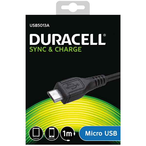 SeaTec, Duracell Usb Till Mikro-Usb-Kabel Svart, 1M