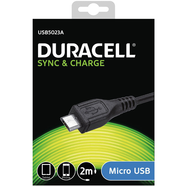 SeaTec, Duracell Usb Till Mikro-Usb-Kabel Svart, 2M