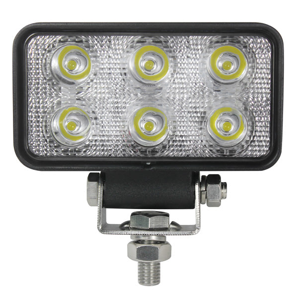 1852, LED-däckslampa 10-30V DC, 753 lm, 9W, 6000K, IP67/IP69K, 112 x 62 x 38 mm