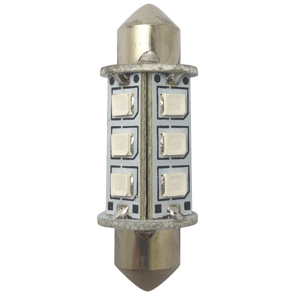 1852, Led-Lantern Pinol/Spollampa 37mm 10-36Vdc Grön, 2 St