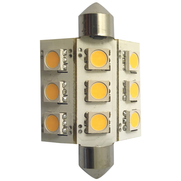 1852, LED Pinol-lampa 42mm 10-36Vdc, 2 st, 2W, 2700K, 120 Lumen