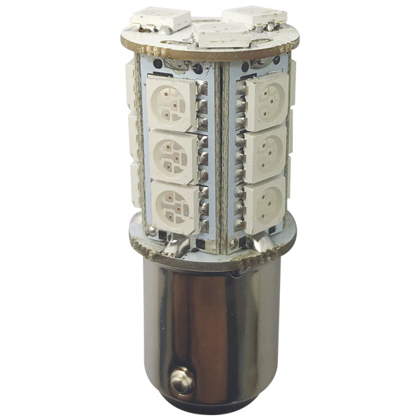 1852, Led-Lanternlampa Bay15D Ø18X37mm 10-36Vdc Röd, 2 St