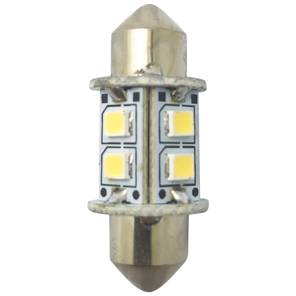 1852, Led Pinol/Spollampa 31mm 10-36Vdc Vit, 2 St