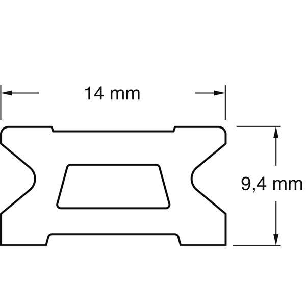 Ronstan, Skotskena 14 mm 2 M Serie 14