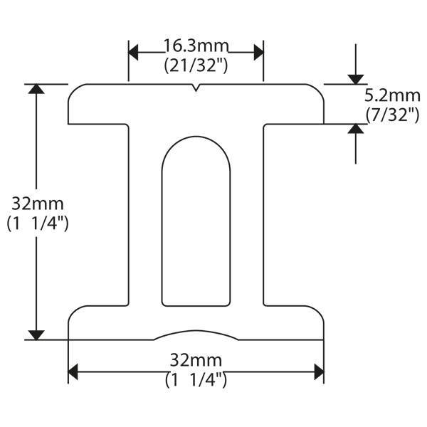 Ronstan, I-Skena 32 mm, 2M