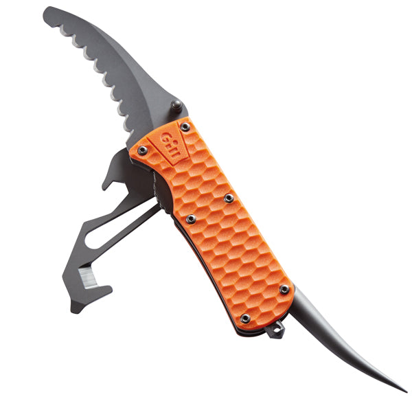 Gill, MT010 Marine Tool Multi Knife, rostfritt stål med titanbeläggning, orange