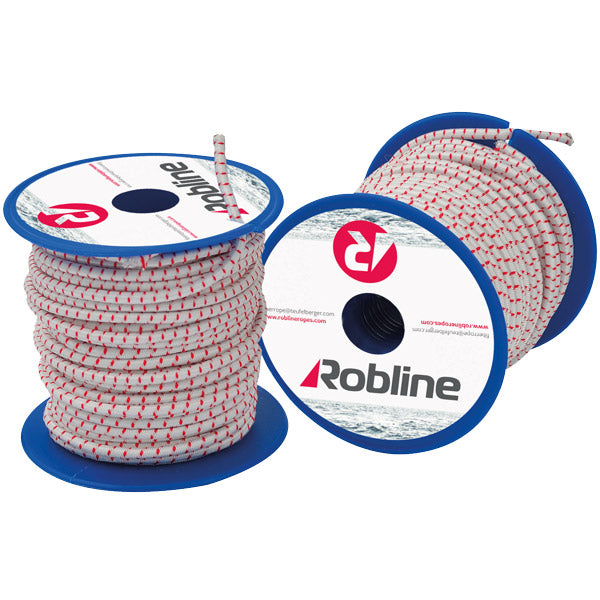 Robline, Mini Elastisk Lina Svart/Röd/Vit Låda 4mmx10M, 10St