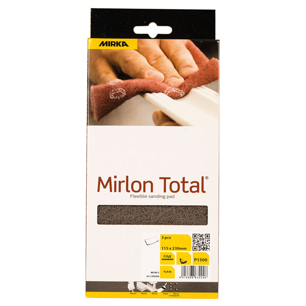 Mirka, Mirlon Total Slipsvampar 1500 Grå 115X230mm 3St Pkt