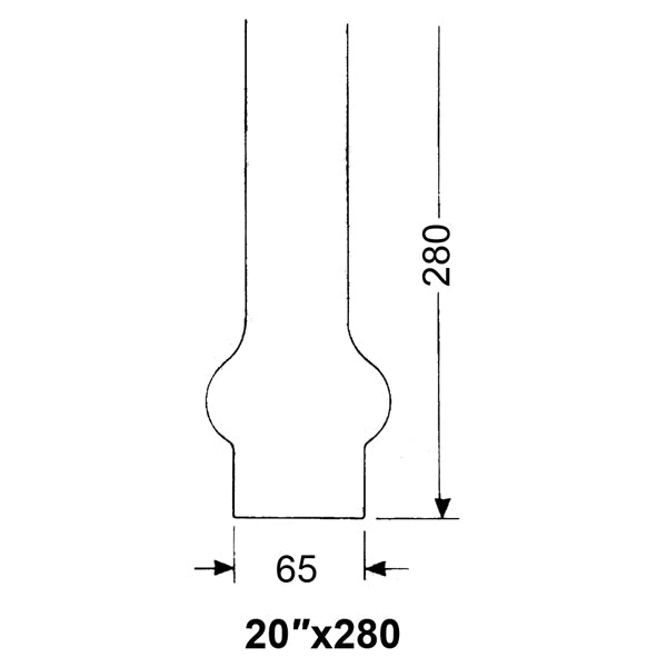 DHR, Lampglas 20''' X 280 mm