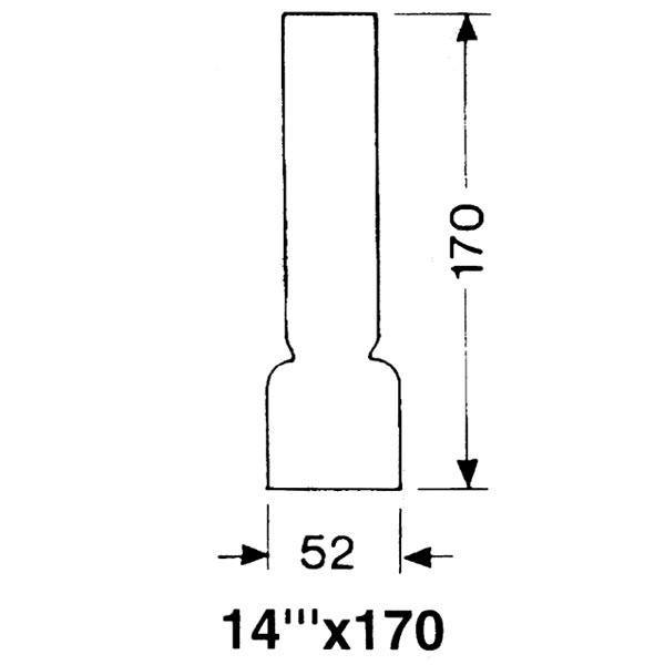 DHR, Lampglas 14''' X 170 mm