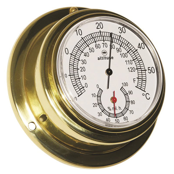 Termo/hygrometer Ø88/127 mm, Mässing